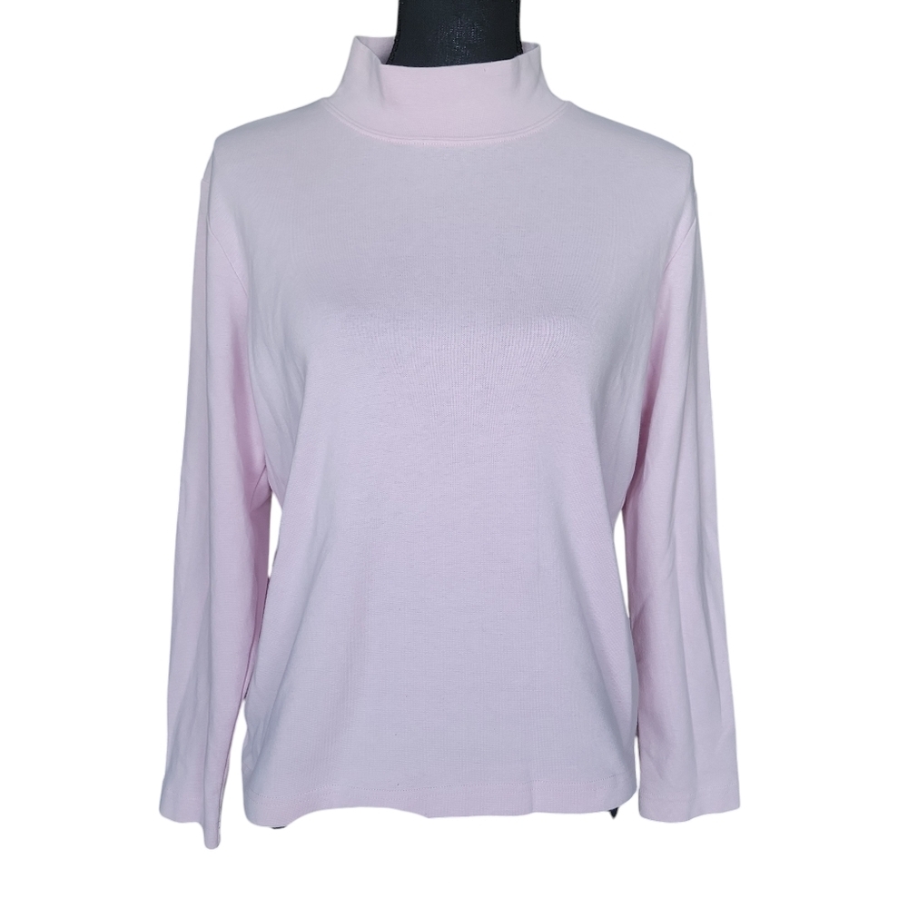 Reference Point Pale Pink Turtleneck Tee Women's Size M